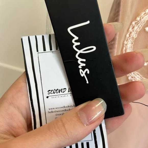 Nwt Lulu's Chiffon Maxi Dress Gown Romantic Bridesmaids Prom Size S Pink Wedding - Picture 3 of 6